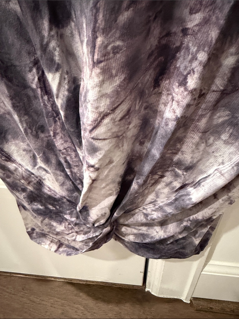 lululemon athletica Purple Gray Tie-Dye Twist Front Short Sleeve Tee - Picture 3 of 4